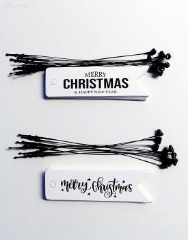 Merry Christmas Geschenkanhänger schmal